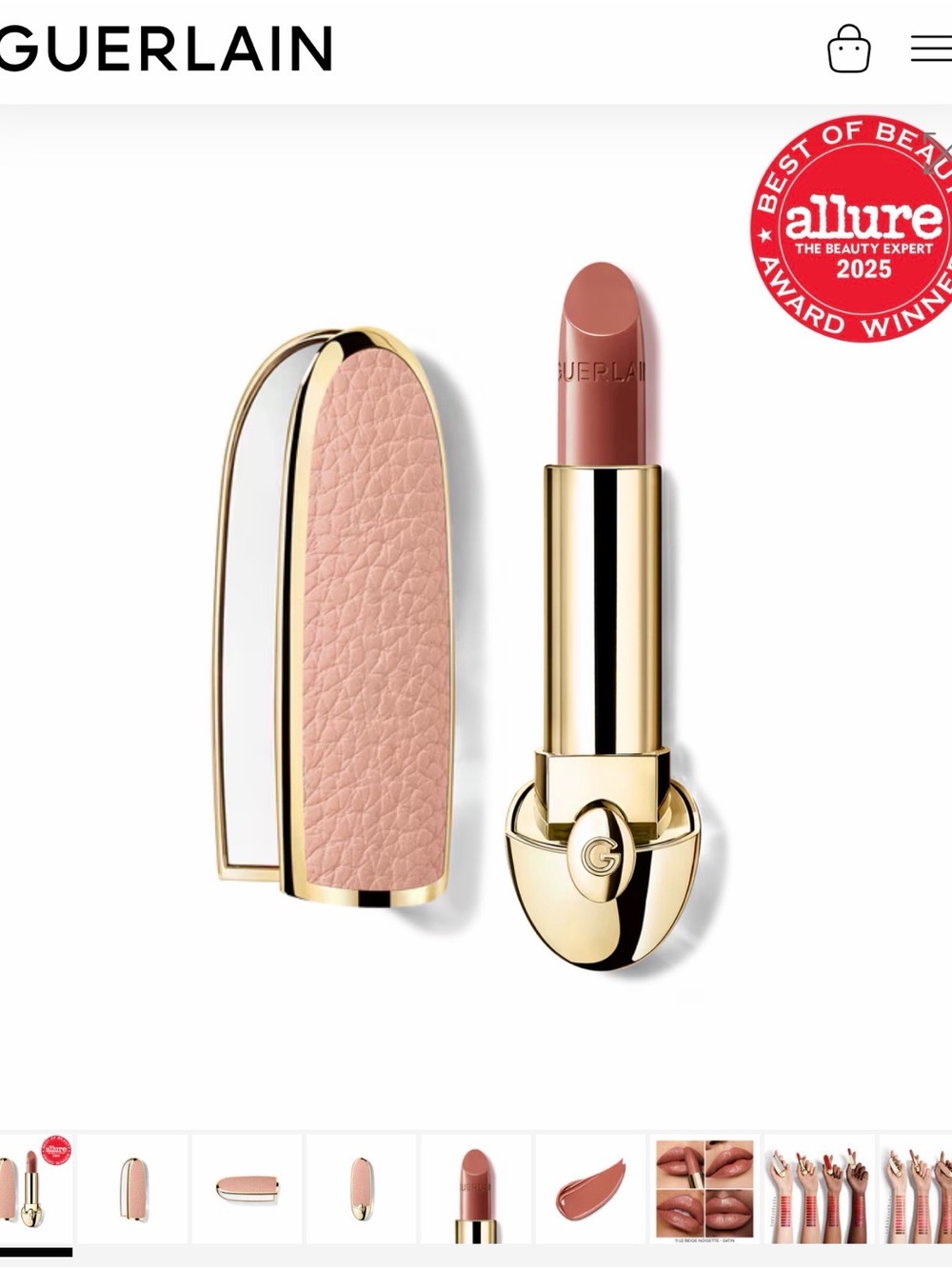 Guerlain Rouge G Pink Leather Le Nude Lipstick Case